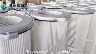 Aluminum Three-Lug Antistatic Filter Cartridge | Safe & Durable Industrial Dust Collector Filter