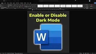 How To Enable or Disable Dark Mode in Microsoft Word