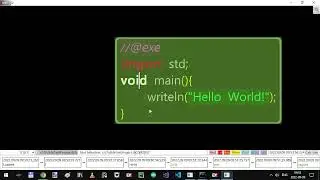 Experimental DLang IDE - The first Hello World project compiles and runs.