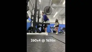 260x4 Squat @ 165lbs