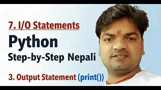 7.2 Output Statement ll print() function in python