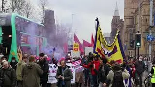 Rally In Support Of University Staff On Strike Across Manchester (UoM, MMU, SU) - Short Highlights