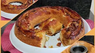 Bolo com banana 🍌🍌 caramelizada..// Que delícia 😋👍