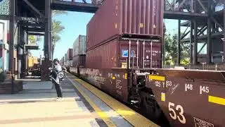 Bnsf 6753 passes through Fullerton train station ft. Horn show on 1/31/26