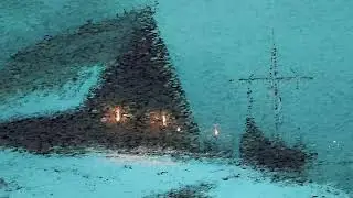 Solitary Mountain Home in a Harsh Blizzard Night Roaring Winter Winds, Heavy Snowfall and Deep Calm