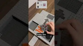 Smelting Minecraft Ruby Ore BUT Lego? #shorts