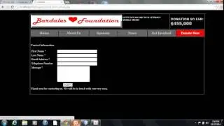 contacts page sample