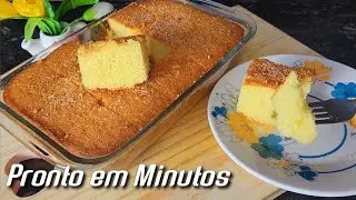 Bolo 5 Copos Simples Úmido Rápido e Fácil no Liquidificador