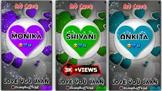 Heart Name Art Status Editing | Name Art Video Editing | Alight Motion Heart Name Art Video Editing