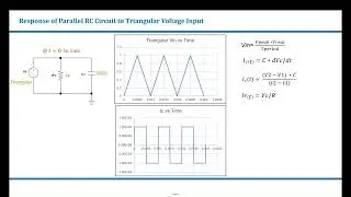 Response of Parallel RC Circuit for Triangular Voltage Input