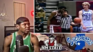 Larry Bird (24/13/7)  Highlights vs New Mexico State University | Indiana State Reaction #NBA
