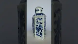 Chinesische Teedose mit Pho-Hunden 19th
