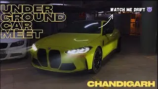 Insane UnderGround Car Meet in Chandigarh😮&zwj;💨🫶🏻(with Captions😂) Drifting 🏎️💨 #supercarinindia