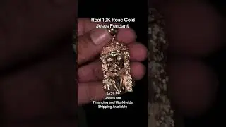 Real 10K Rose Gold Jesus Pendant at Ijaz Jewelers #diamondpendant #goldpendants