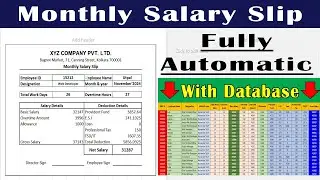 Create Professional Salary Slip in Microsoft Excel📜Payslip Format | Excel Bangla tutorial➡️Payslip