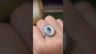 Mother of pearl and gemstone sapphire make the best ring!