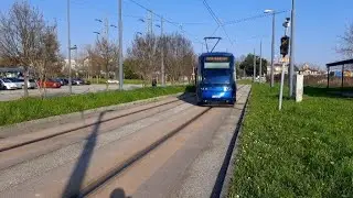 Translohr tram track change