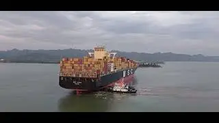 Ship #ship #maneuvering #sea #seashorts #vessel #turning #tug #circle #channel #navigation #travel