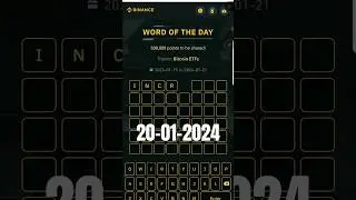 Binance Word of the Day 20 Jan 2024. 8 letters #crypto #investing #binance #africa #ghana #trending