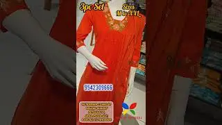 #sashaapparel #kanuru #vijayawada #trending #orange #festivaloffers #shopping #3pcset #minivlog #🥰