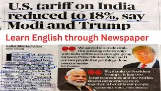 Conversation between mr Modi and mr Trump/ How to read English Newspaper / Reading Videos/