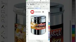 Product Design in Coreldraw | Sticker Design | Realistic Product Design #shorts