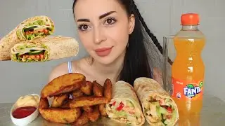 НЕ МОГУ НЕ ПОКУПАТЬ МУСОР 😜 Шаурма Mukbang 🌸 Ayka Emilly