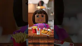 Dora tries Mcdonalds Mukbang 🤪 #shorts