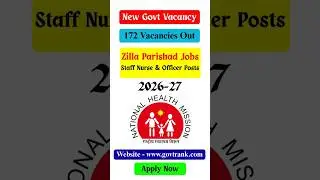 New NHM Vacancy Out | 172 New Vacancy Post Out | Zila Parishad #job #shorts #nhm