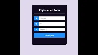 Responsive registration form with html and css