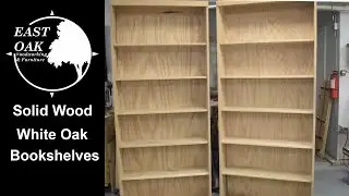 Книжные полки из массива белого дуба