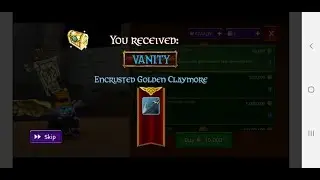 Sir Spendsalot Part 1 Encrusted Golden Claymore 1M Vanity Weapon