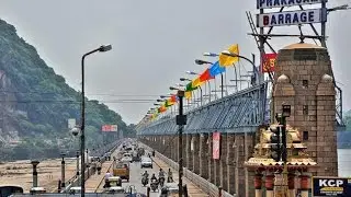 VIJAYAWADA PRAKASHAM BARRAGE PROJECT DAM CANAL WATER RELEASE VIS