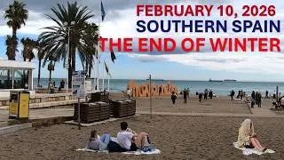 MALAGA Beach Walk Winter 2026 Spain Costa del Sol