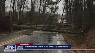 Extensive storm damage in Griffin, Georgia