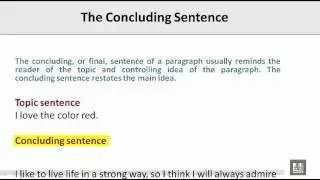 Scientific English | C1-L4 | Topic, Supporting and Concluding  Sentences  - 2