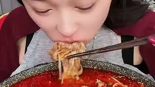 Chicken eating +chinese food eating video 