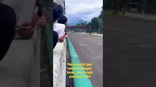 drag race sentul, gen tandem dengan bmw (bmw crash pas baru start)