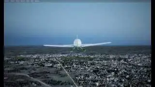 P3D V3 dusk flight with the alabeo C400, Rex 4 texture direct, ORBX full terrain, Reshade