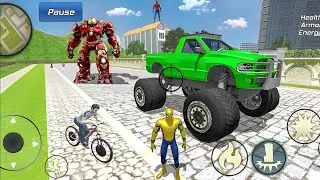 Spider Rope Hero Gangstar Vegas Crime City Simulator Bus Driving #117 - Android Gameplay
