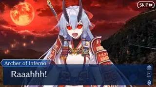 FGO - Shimousa Ch 6.4 - Boss: Archer of Inferno  (Full Lancer Party - bonus bond point)