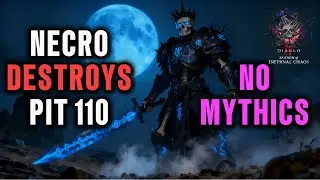 S10 Shadowblight Necro DESTROYS PIT 110 NO MYTHICS | Diablo 4 Necromancer Endgame Build Skulm #skulm