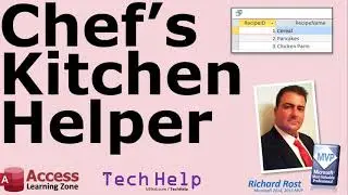Chef's Kitchen Helper. Using Microsoft Access to Determine Possible Meals Based on Available Stock.