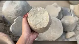 Asmr new video ghachi texture crumble dry floor and clay pot crumbling satisfying texture