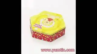 Hexagon shape cake tin box