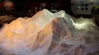 Incredible Mount Everest model at the Bradford Washburn American Mountaineering Museum
