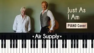 Just As I Am (1985) Air Supply TUTORIAL piano cover + sheet music