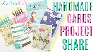 Handmade Cards Project Share Using New Dies, Cake Shaped Birthday Cards