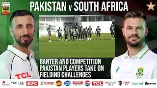 Banter and competition: Pakistan players take on fielding challenges 🏏
