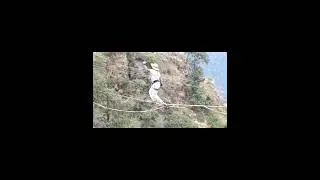 Mastering the art of Balance: Slackline #slackline #adventure #viral